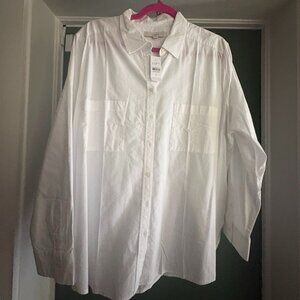 LOFT White Cotton Shirt
